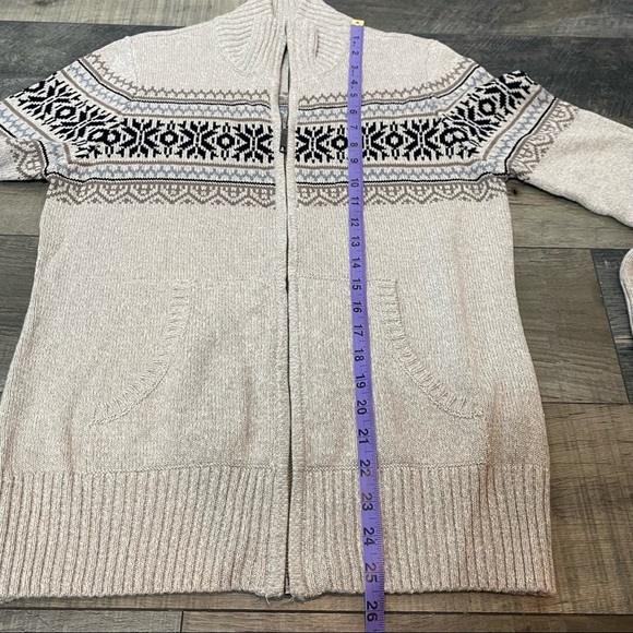 Lady Hathaway Printed Zip Up Knit Sweater Jacket - Picture 10 of 11